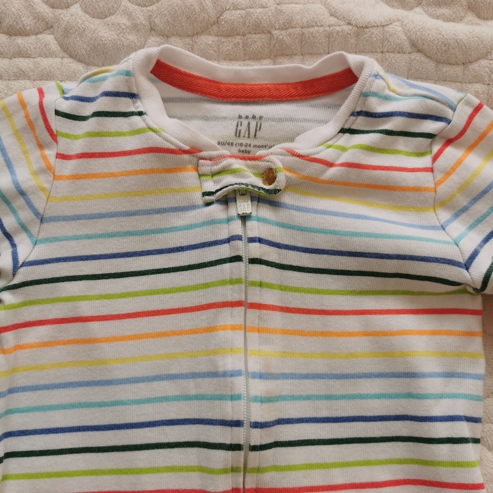 🌺SOLD🌺Gap Baby 100% Organic Cotton First Favorite One-Piece 18-24m - Picture 4 of 8